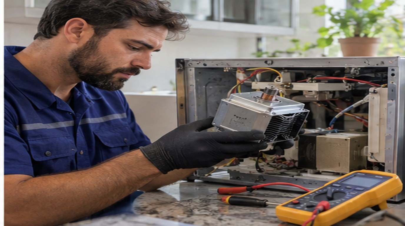 Conserto de micro-ondas em Bauru‑SP: troca do magnetron